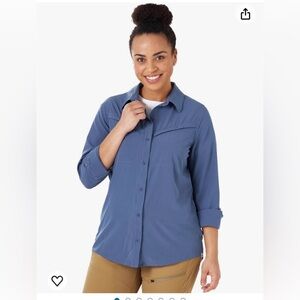 Women’s Wrangler ATG Mixed Material Long Sleeve Button Down Shirt size XL